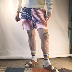 Chubbies Mens Large Chinos Shorts Red White‎ Blue Stars Stripes Mericas USA Flag